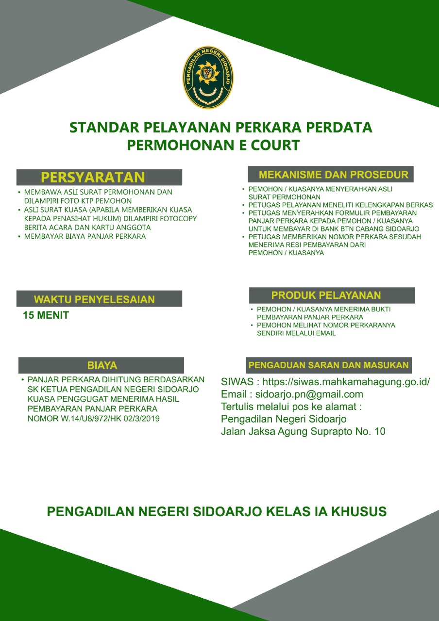 PRODUK PELAYANAN KEPANITERAAN PERDATA